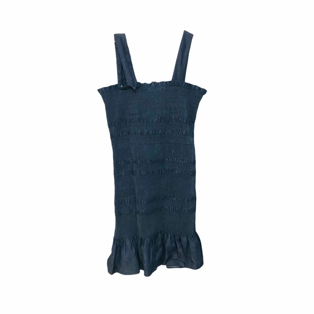 Blue Denim Ruffle Dress Size S